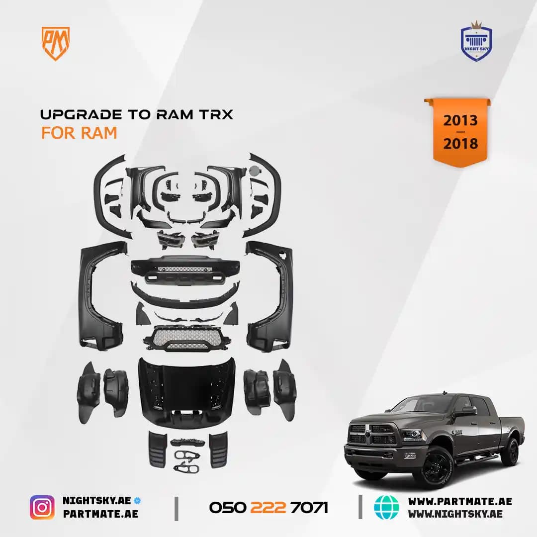 Dodge Ram Conversion Kit (2013–2018 → TRX) – Upgrade wo Tail Lights