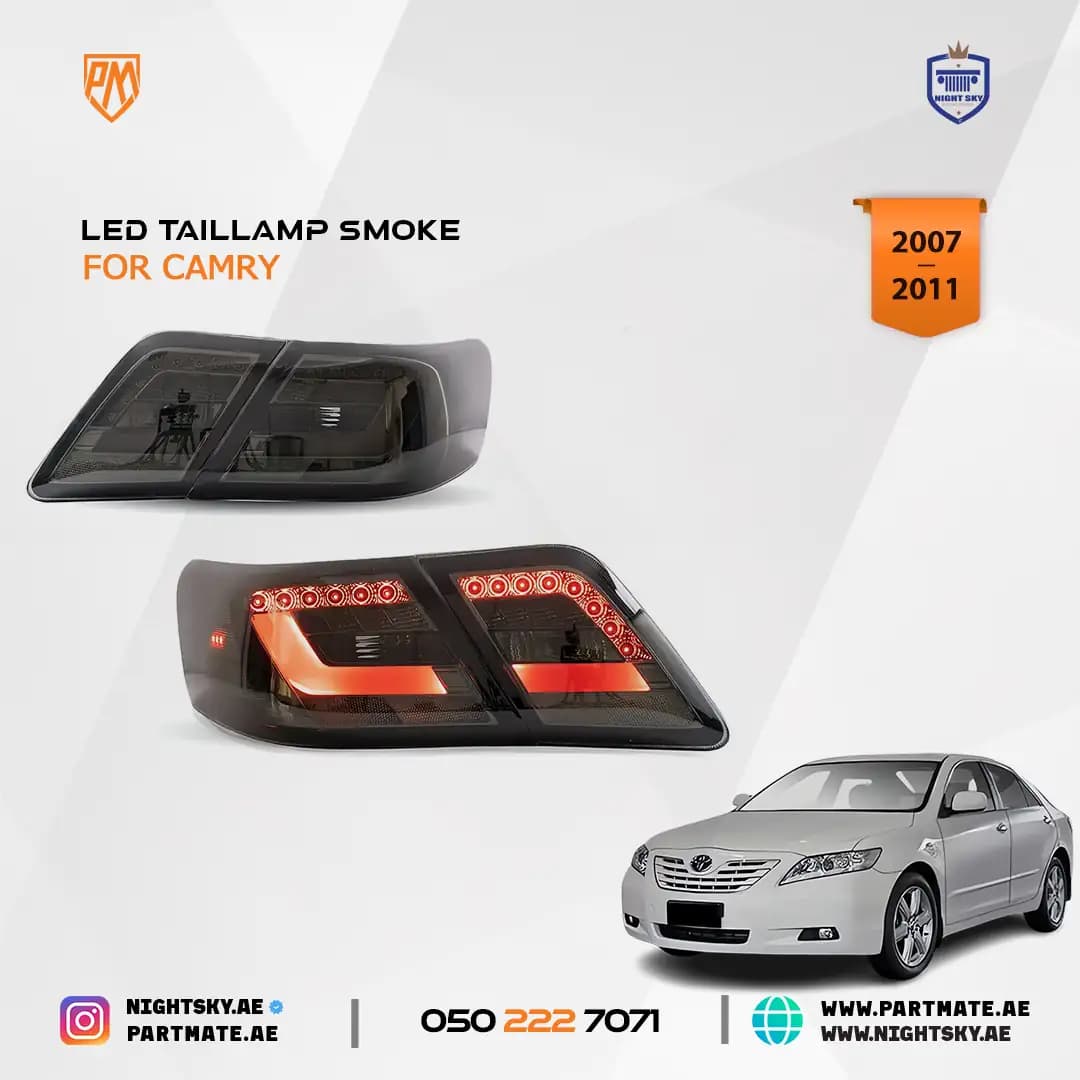 Toyota Camry XV40 2007-2011 Vland Smoke LED Tail Lights Amber Signal