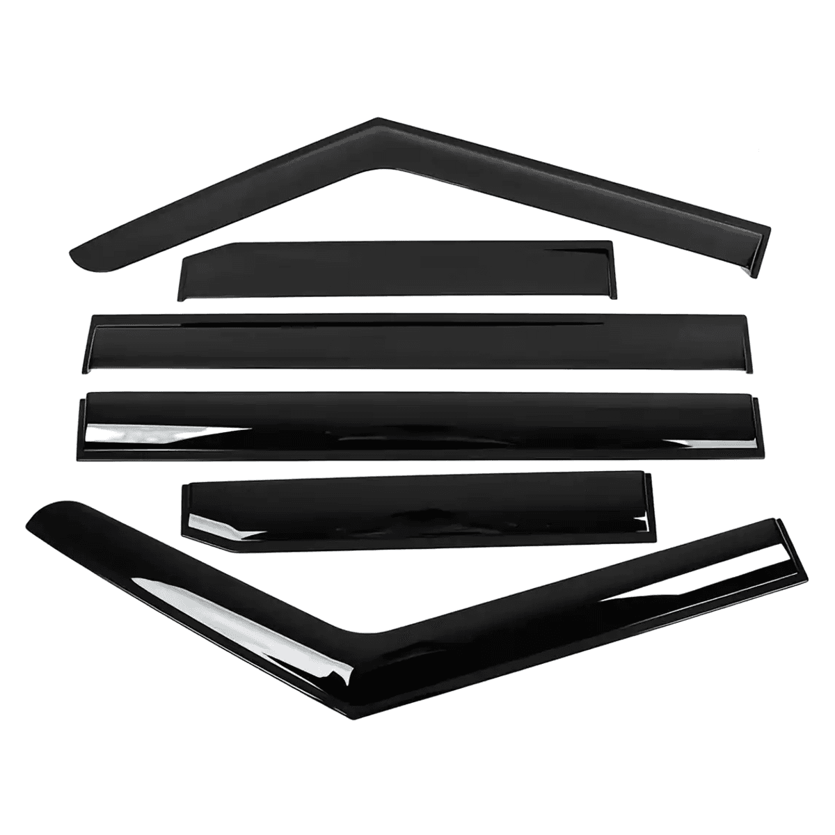 Jetour T2 Window Visors & Rain Guards (2023–2025) – 6PCS Durable Out-Channel Deflectors