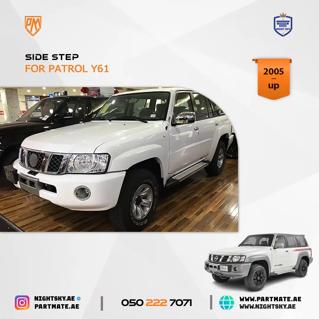 Nissan Patrol Y61 2005-2020 Fixed Running Boards Side Steps Pair