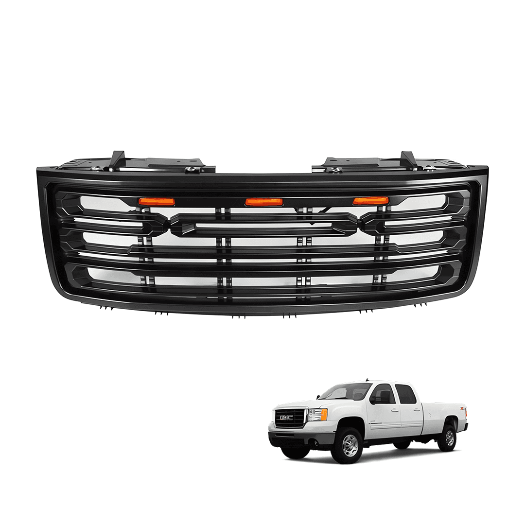 GMC Sierra Front Grille (2007-2013) – Black Matte