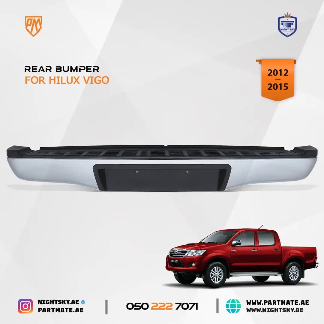 Toyota Hilux Vigo Steel Rear Bumper 2012-2015