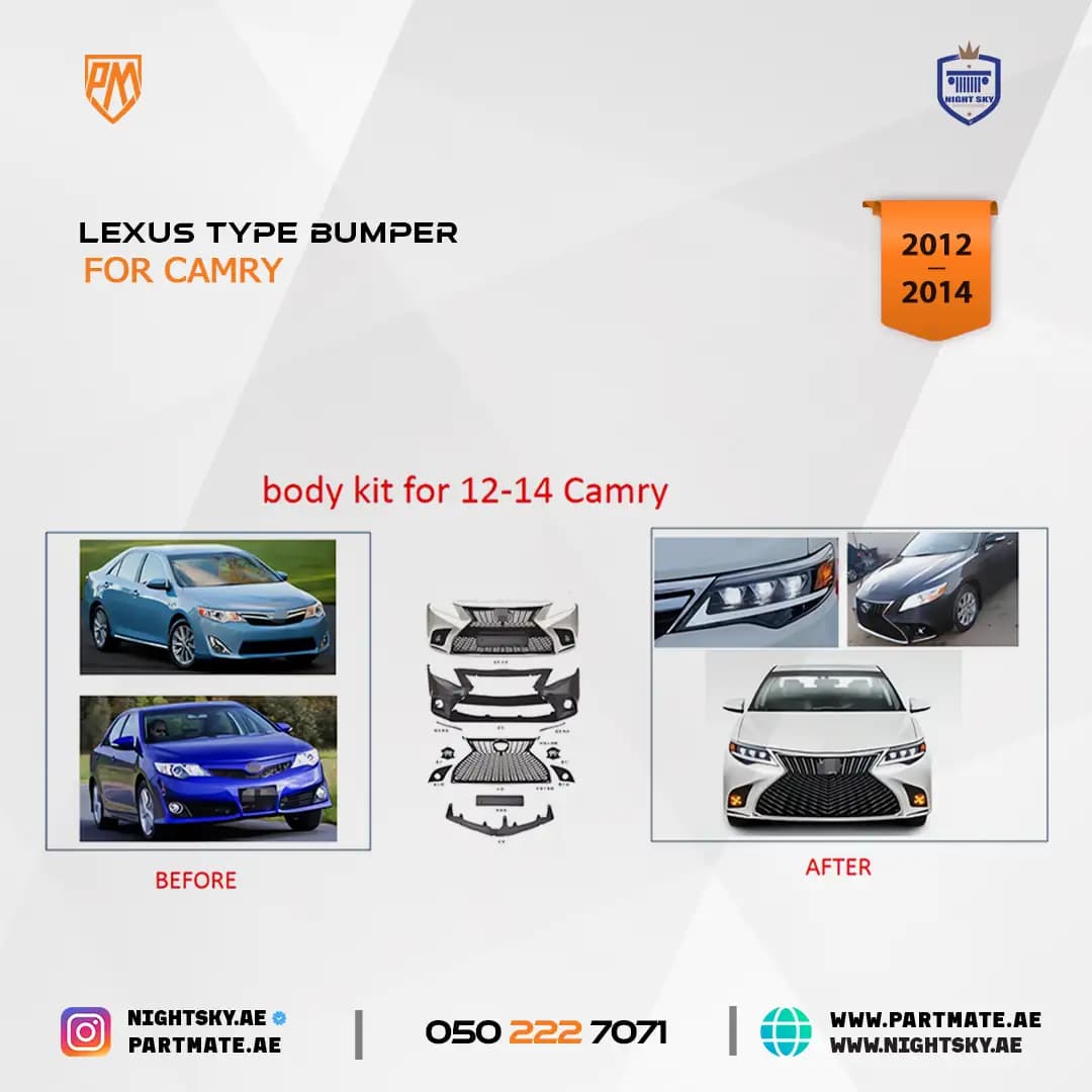 Toyota Camry Front Bumper Body Kit 2012-2014