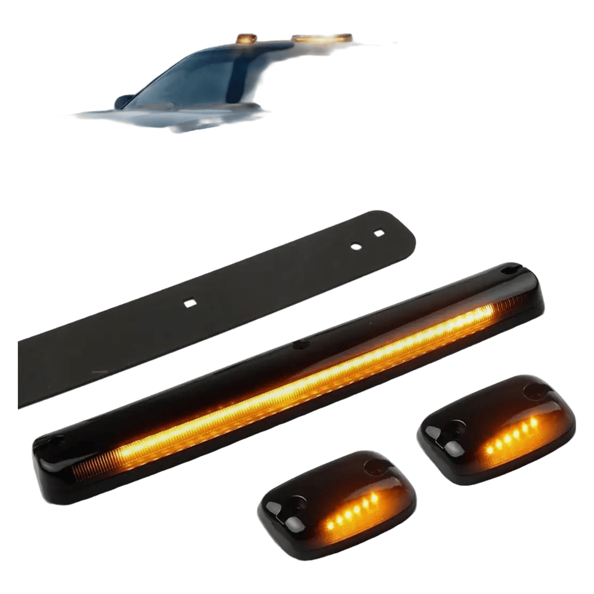 Chevy Silverado Sierra LED Cab Marker Lights Smoked 2007-2014