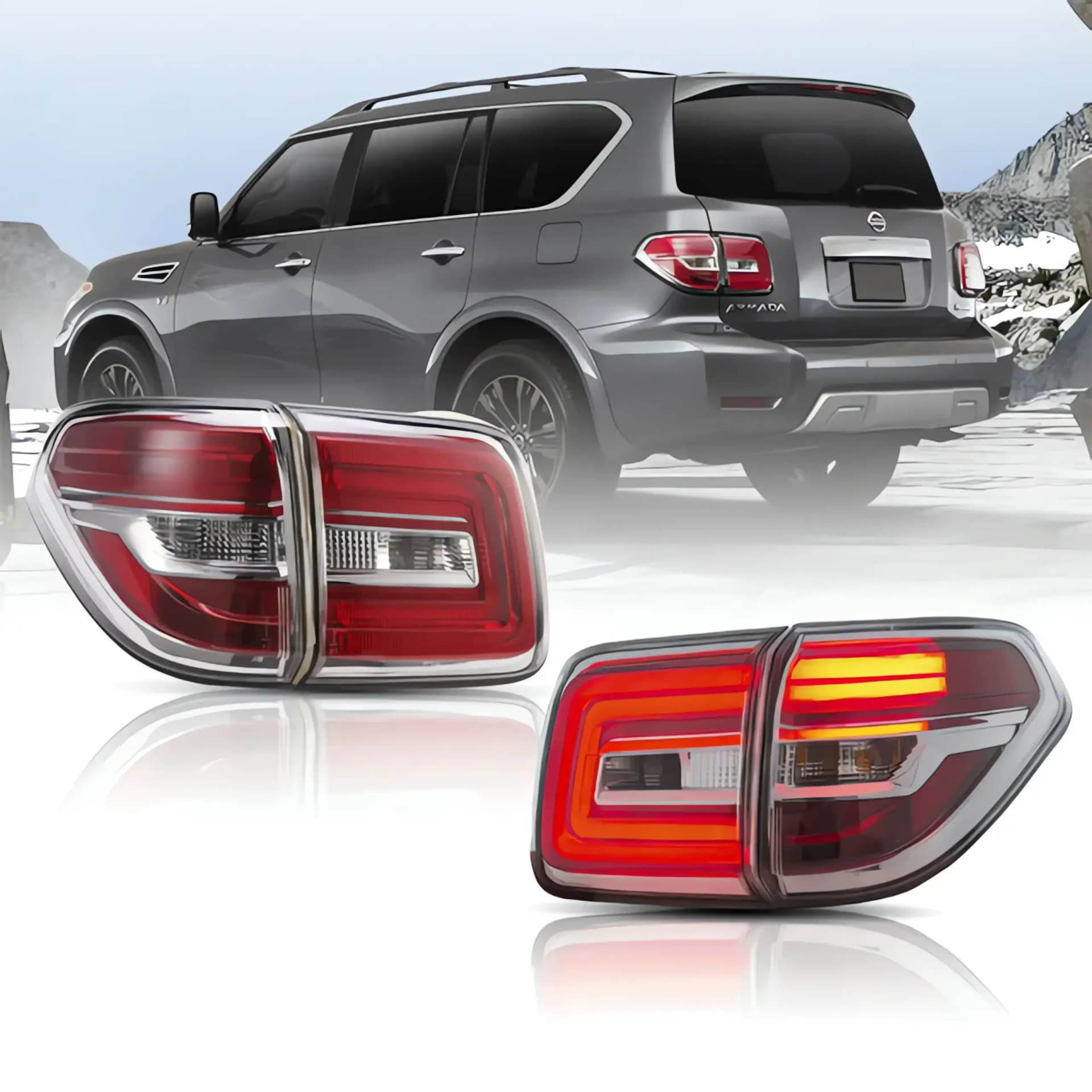 Patrol Y62 LED Tail Lights Rear Assembly (2010–2019)