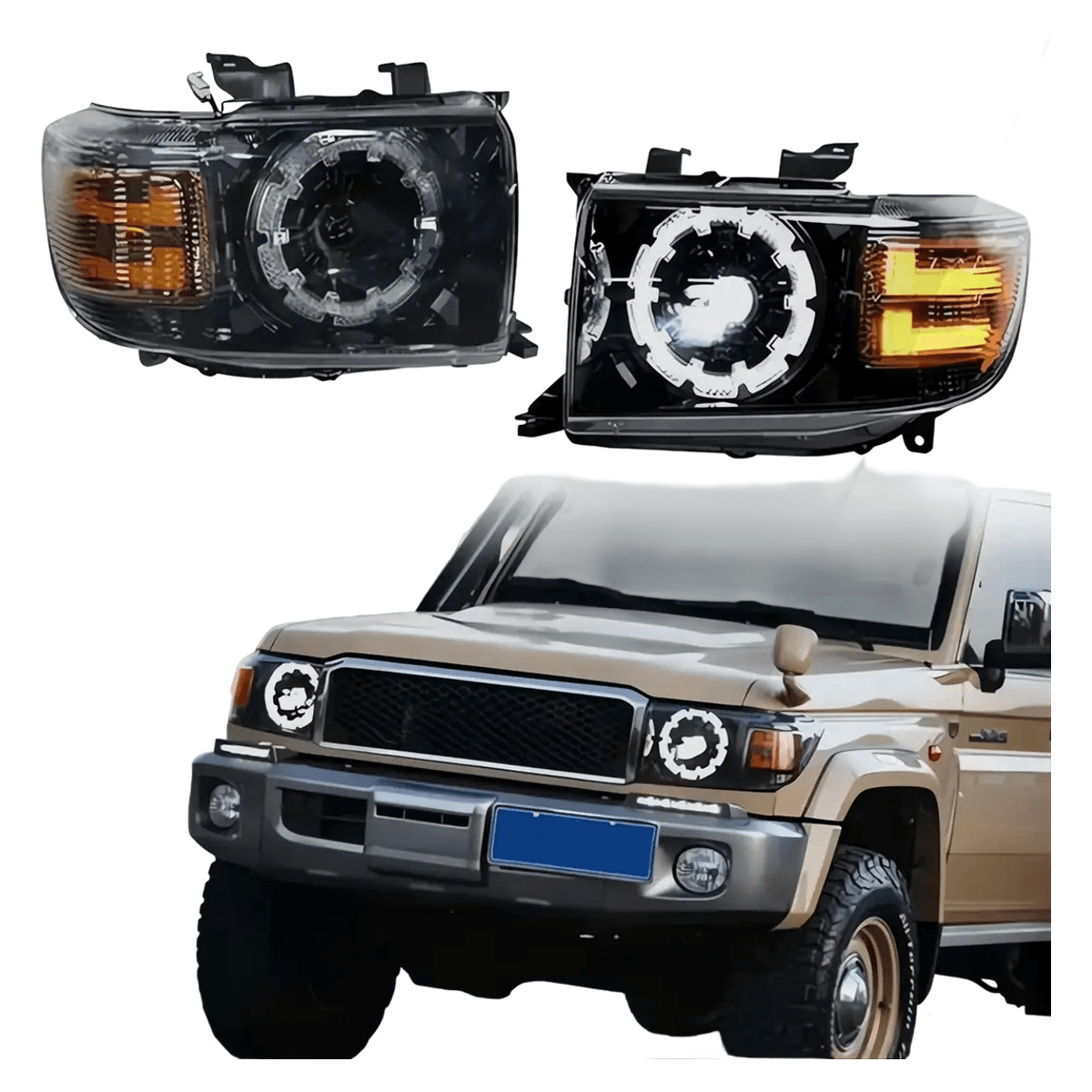 Toyota Land Cruiser LC70 LED Projector Headlights 2007-2021