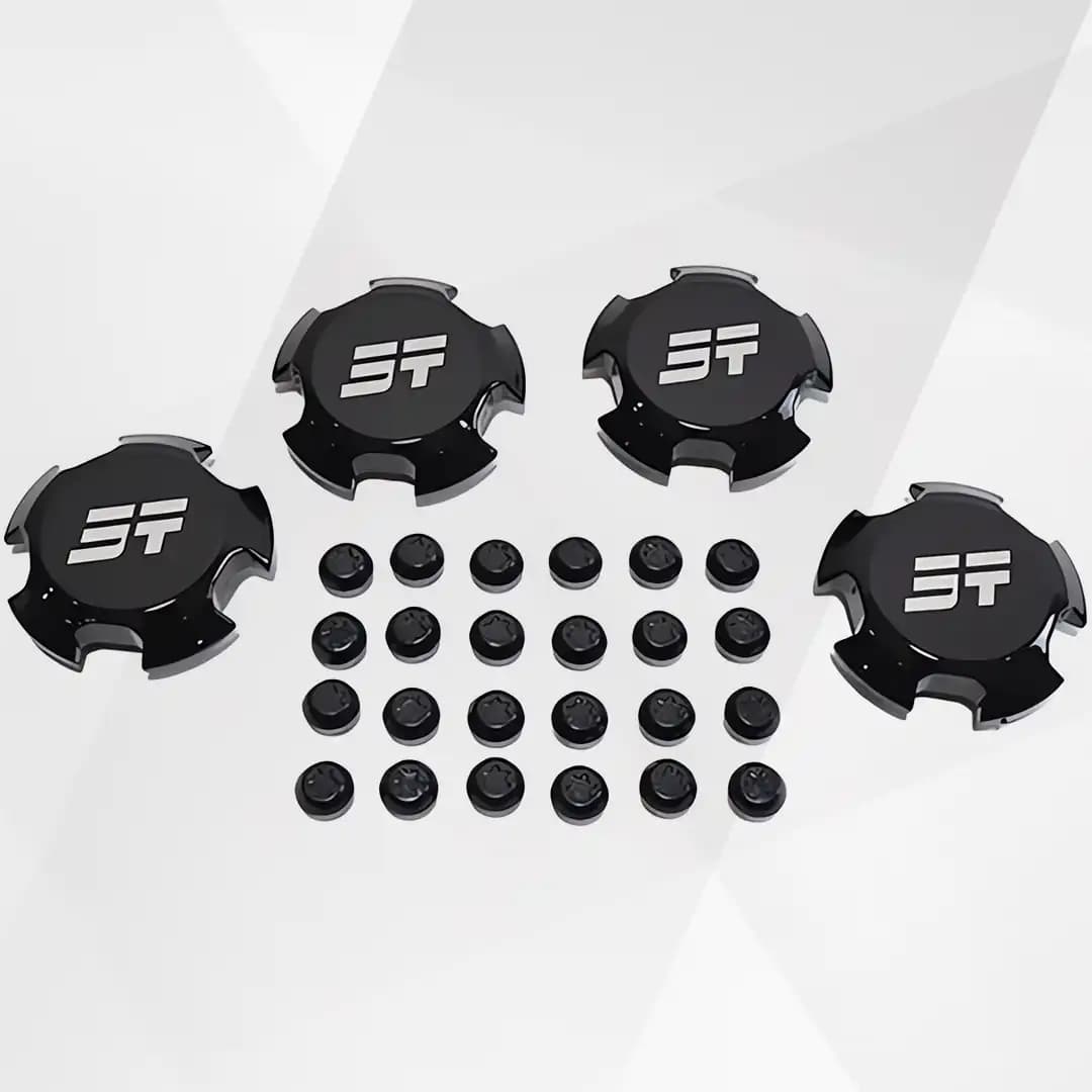 Jetour T2 Black Wheel Hub Covers (Bright Black) – Replacement Parts Set