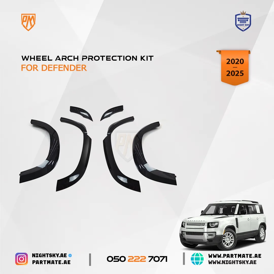 Land Rover Defender Wheel Arch Protection Kit – VPLEP0379 Glossy Black (2020–2025)