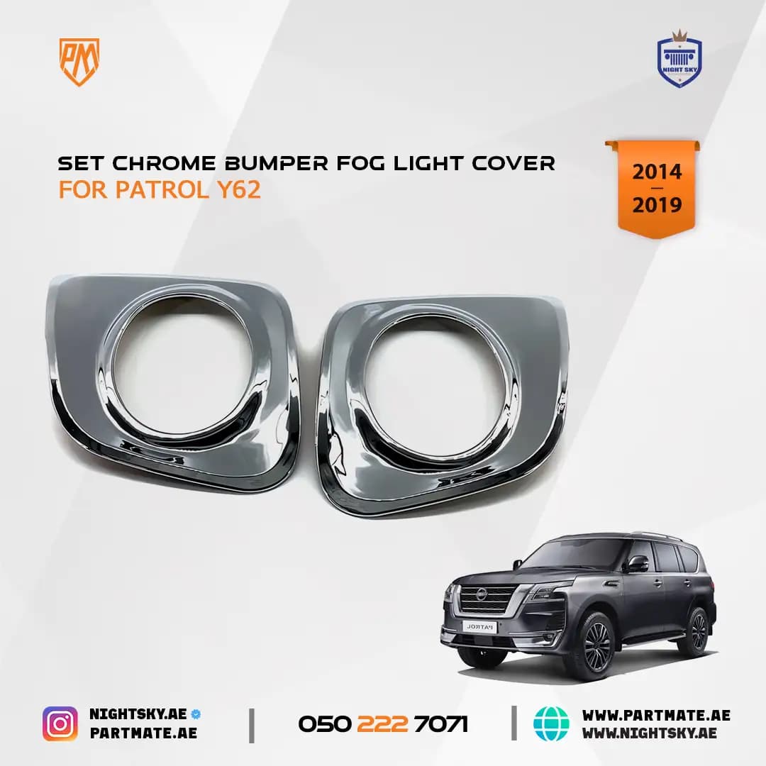 Nissan Patrol Y62 2016 Chrome Fog Light Covers