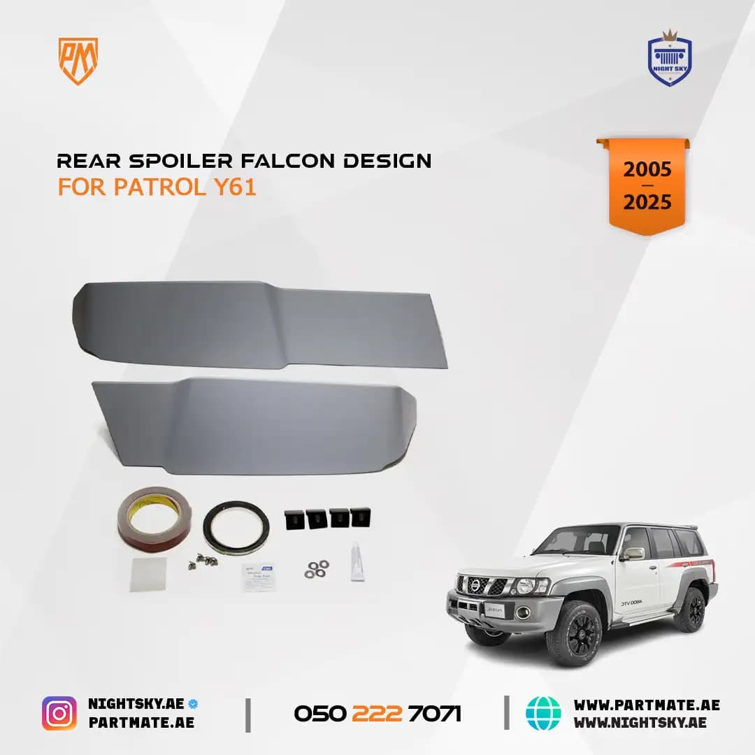 Product Name Nissan Patrol Y61 Falcon Design Rear Roof Spoiler 2005-2025