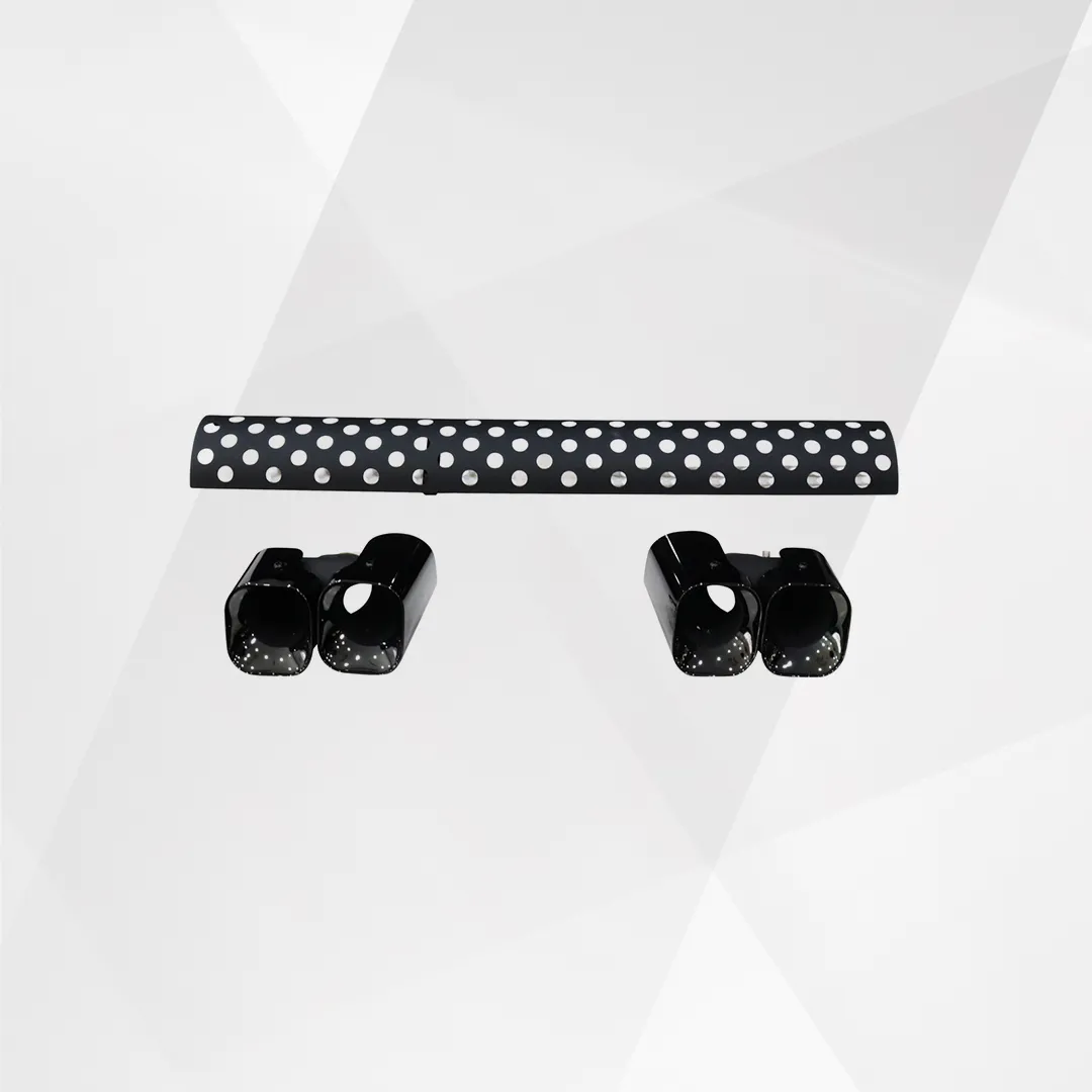 Land Rover Defender Exhaust Pipe Set with Support Bracket – Black (2020–2025)