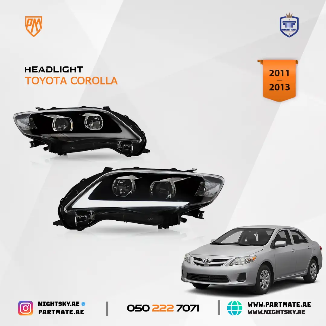 Toyota Corolla 2011-2013 Vland LED Projector Headlights