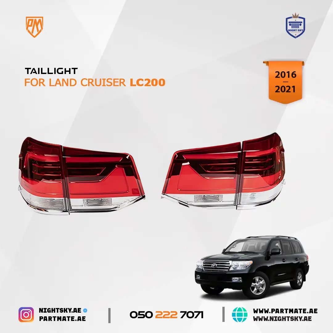 set taillight red color for land cruiser fj200 2016-2021