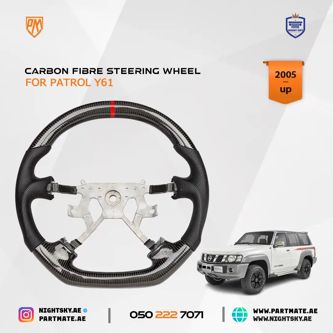 Carbon Fibre Steering Wheel for Nissan Y61 Patrol
