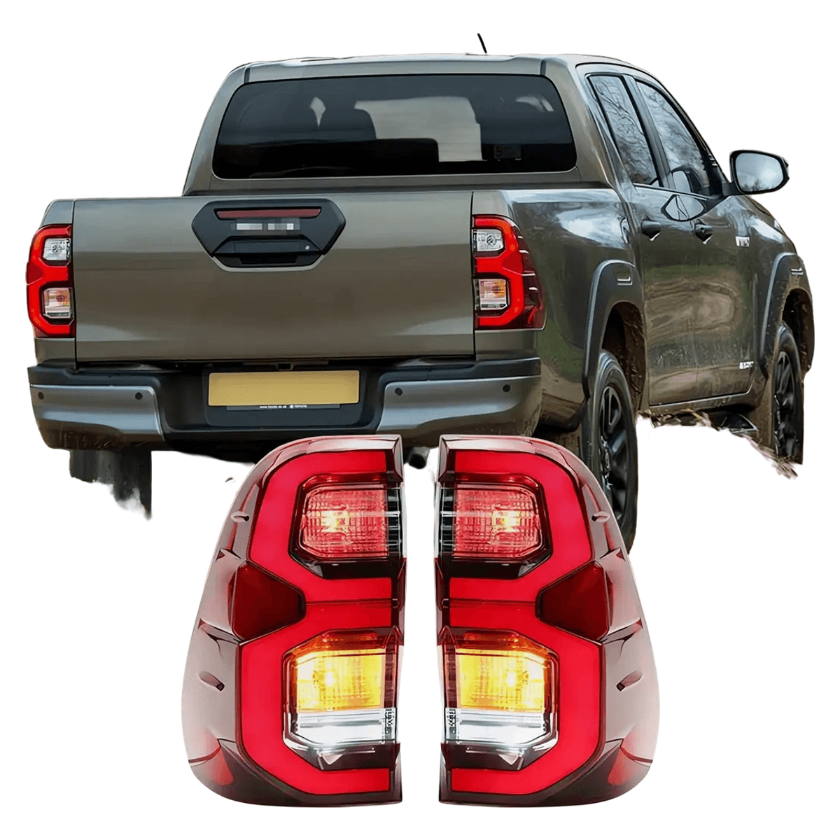 Toyota Hilux Revo LED Tail Light Red 2015-2022