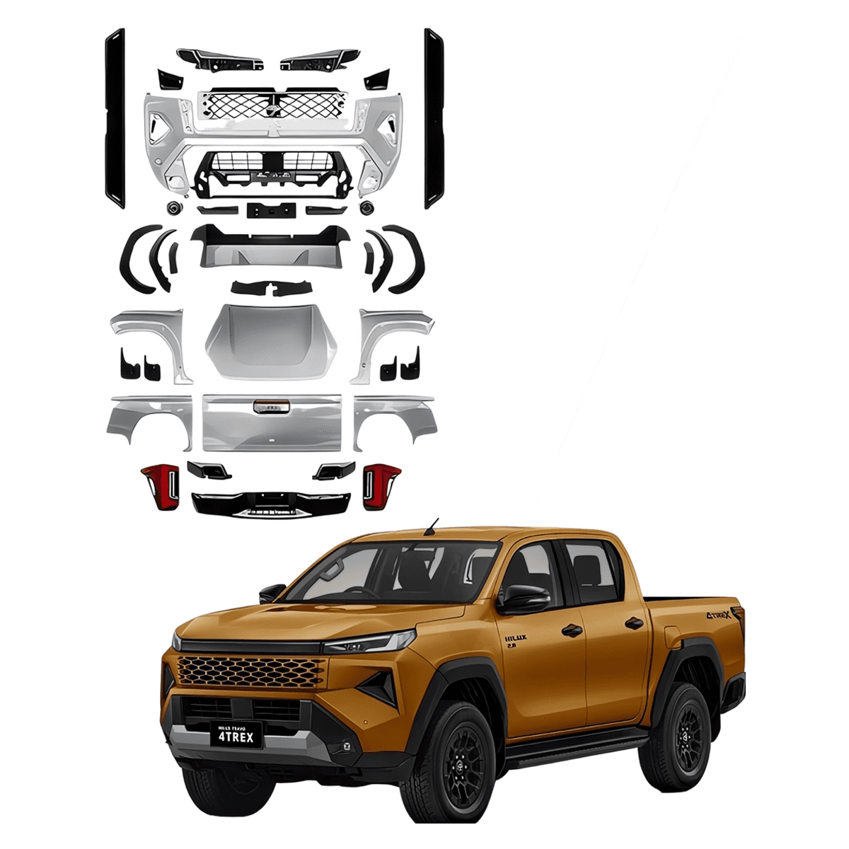 2026 Travo Style Body Kit for Toyota Hilux 2016-2025