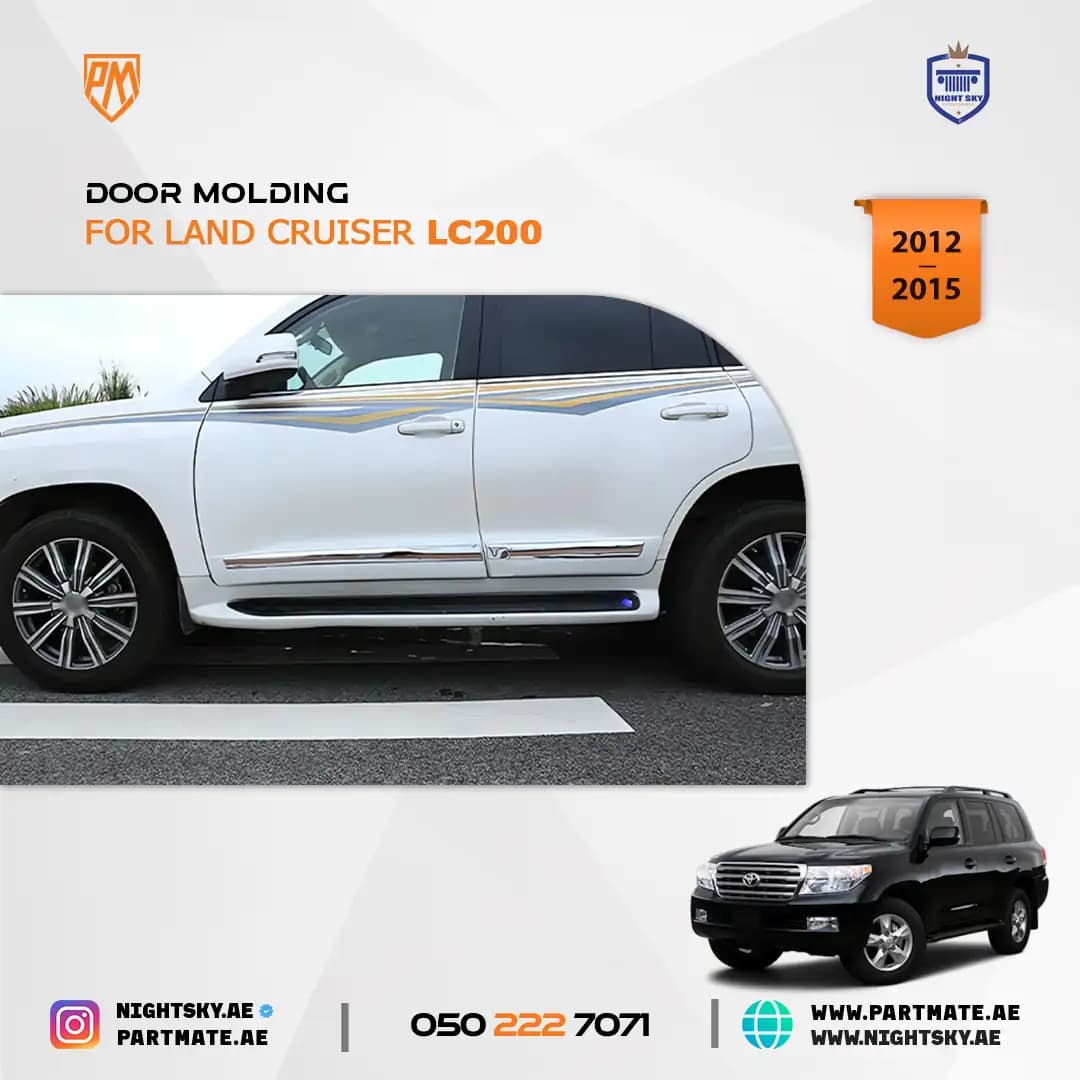 Toyota Land Cruiser LC200 2012-2015 Side Door Body Molding