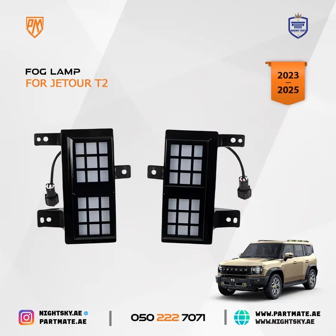 Jetour T2 LED Fog Lights with DRL (Set) – 2023–2025