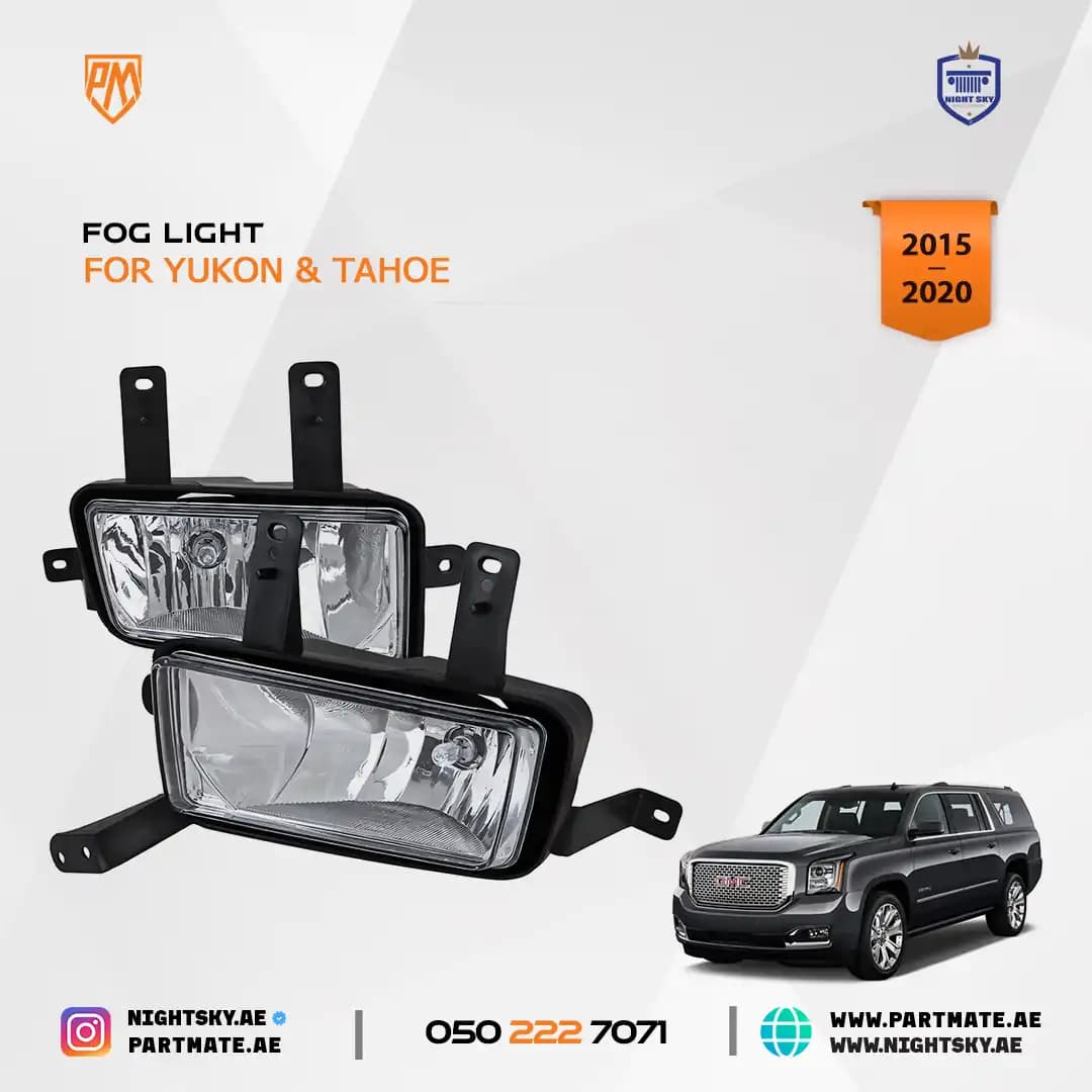 Chevrolet Tahoe/Suburban & GMC Yukon/Yukon XL 2015-2020 H8 Fog Lights Kit – Chrome Housing Clear Lens