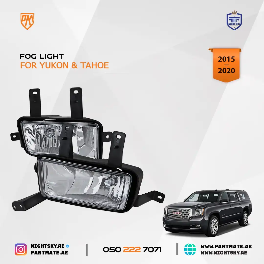 Chevrolet Tahoe/Suburban & GMC Yukon/Yukon XL 2015-2020 H8 Fog Lights Kit – Chrome Housing Clear Lens