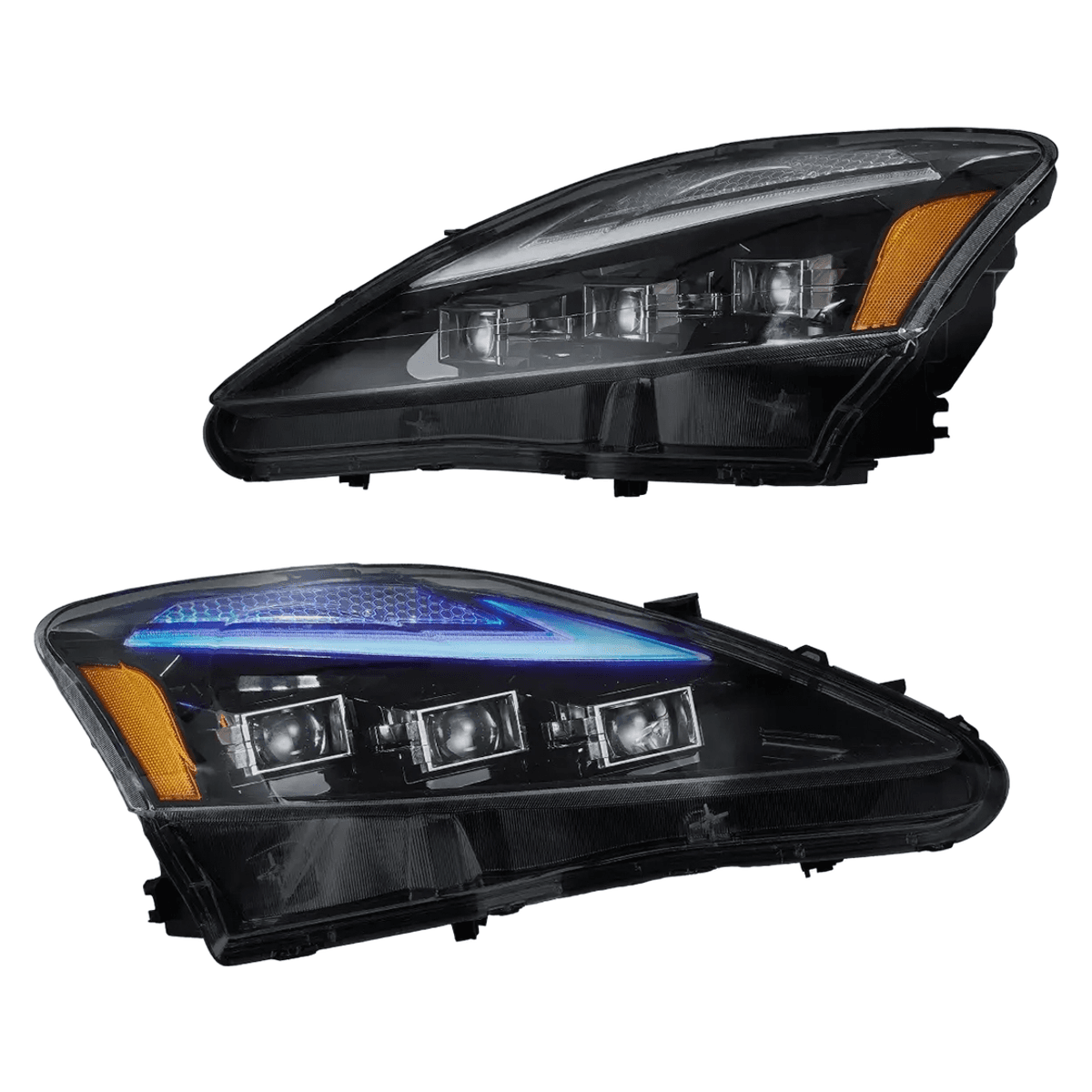 VLAND Matrix Projector Headlights for Lexus IS & ISF 2006-2012 – Blue DRL