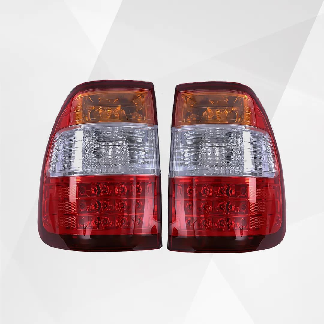 Toyota Land Cruiser LED Tail Lights (1998–2007) – Outer Rear Brake Lamps w Bulbs Pair