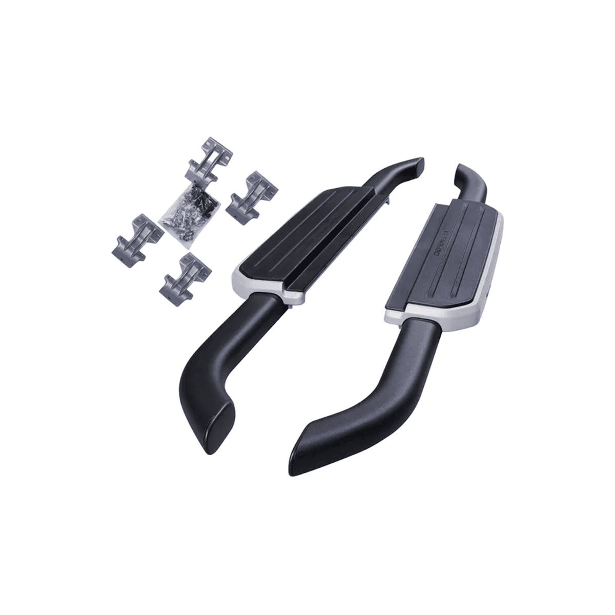 Land Rover Defender Fixed Side Step – VPLEP0391 Silver with Logo (2020–2025)