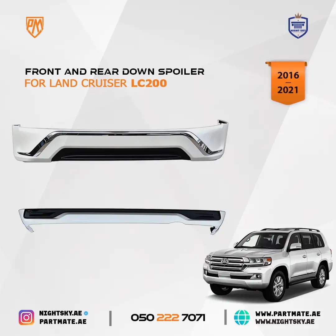 Toyota Land Cruiser LC200 2016-2020 Front Bumper Spoiler Kit