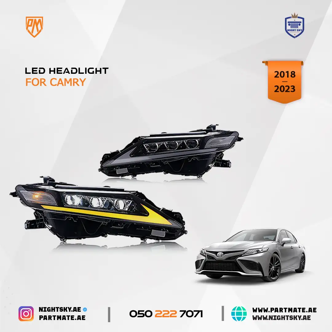 Toyota Camry Headlight Assembly Pair Plug & Play 2018-2023 (XSE XLE TRD LE SE Hybrid AWD)