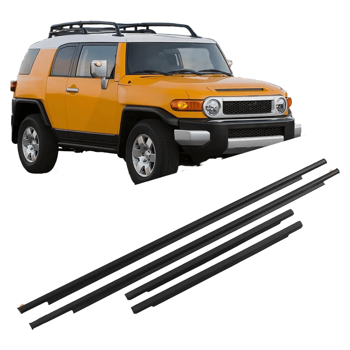 Toyota FJ Cruiser Window Belt Weatherstrip Trim Set 4PCS 2007-2023