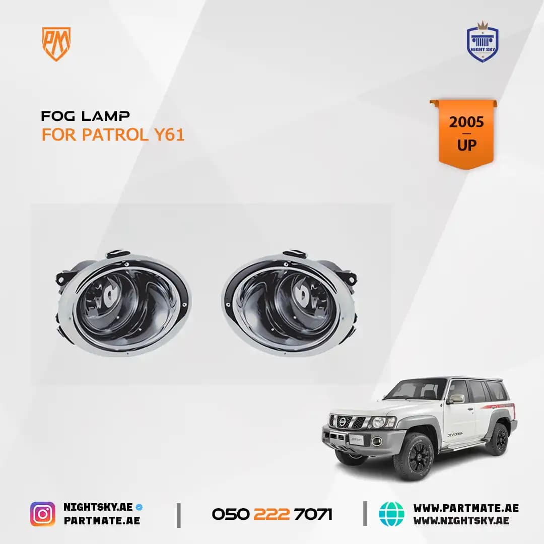 Nissan Patrol Y61 Fog Light Kit – Full Set Chrome Spot Driving Lamps