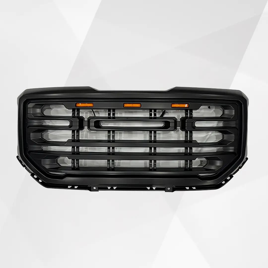 GMC Sierra 1500 Matte Black Front Grille ABS 2016-2018