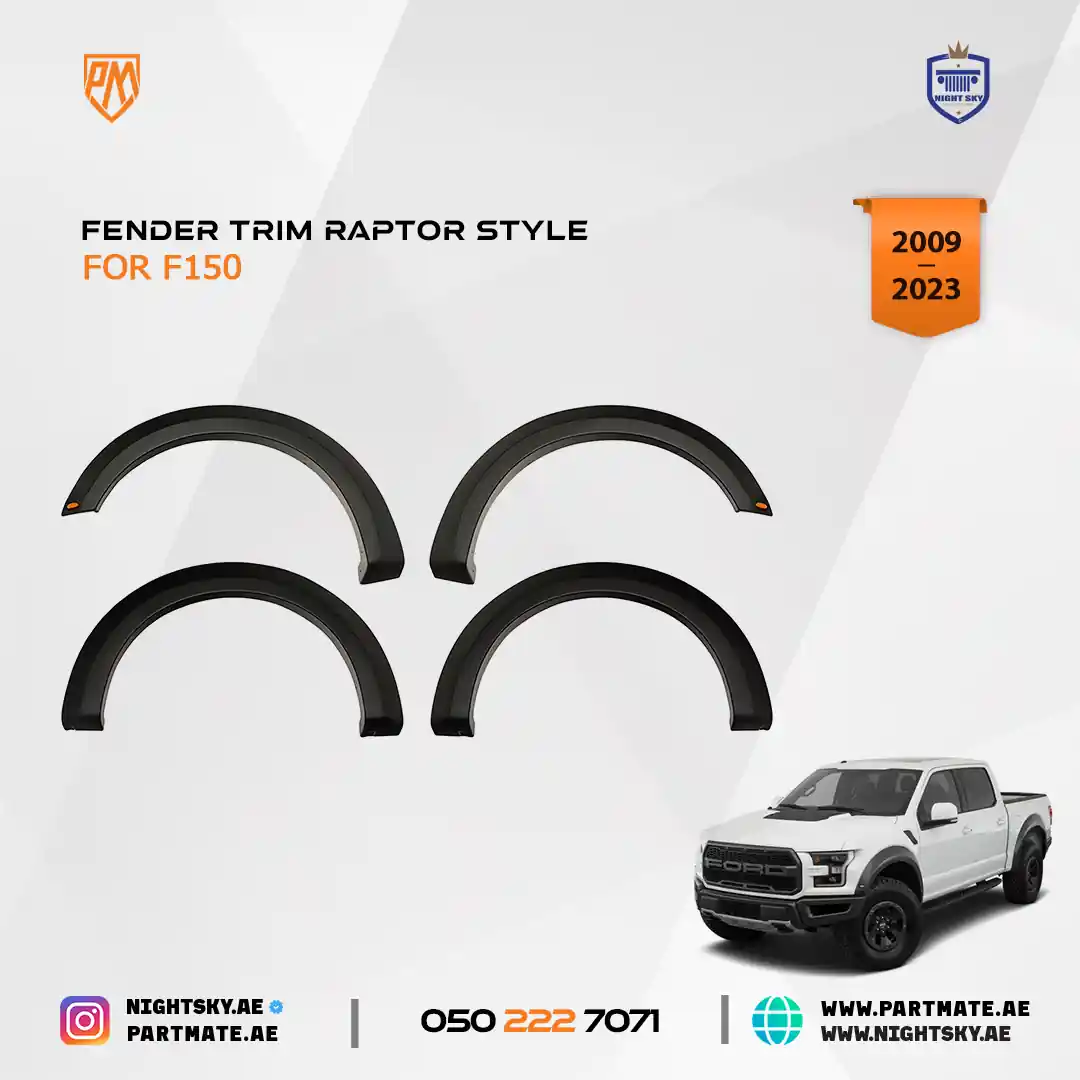 Ford F-150 Raptor Style Fender Flares (2009–2023) – 4pcs Set