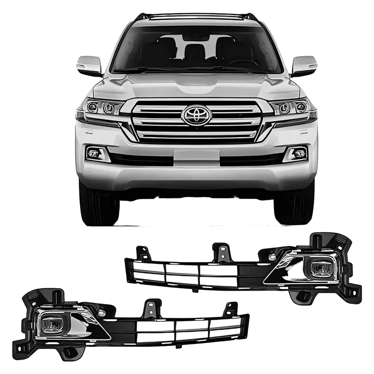 Toyota Land Cruiser LC200 Fog Light Kit 2016