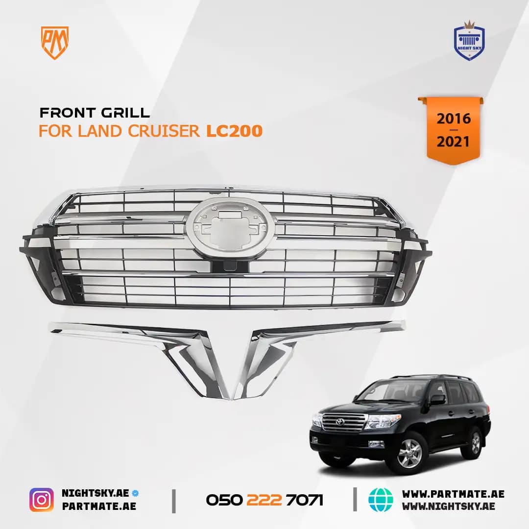 Toyota Land Cruiser LC200 2019 Chrome Front Grille