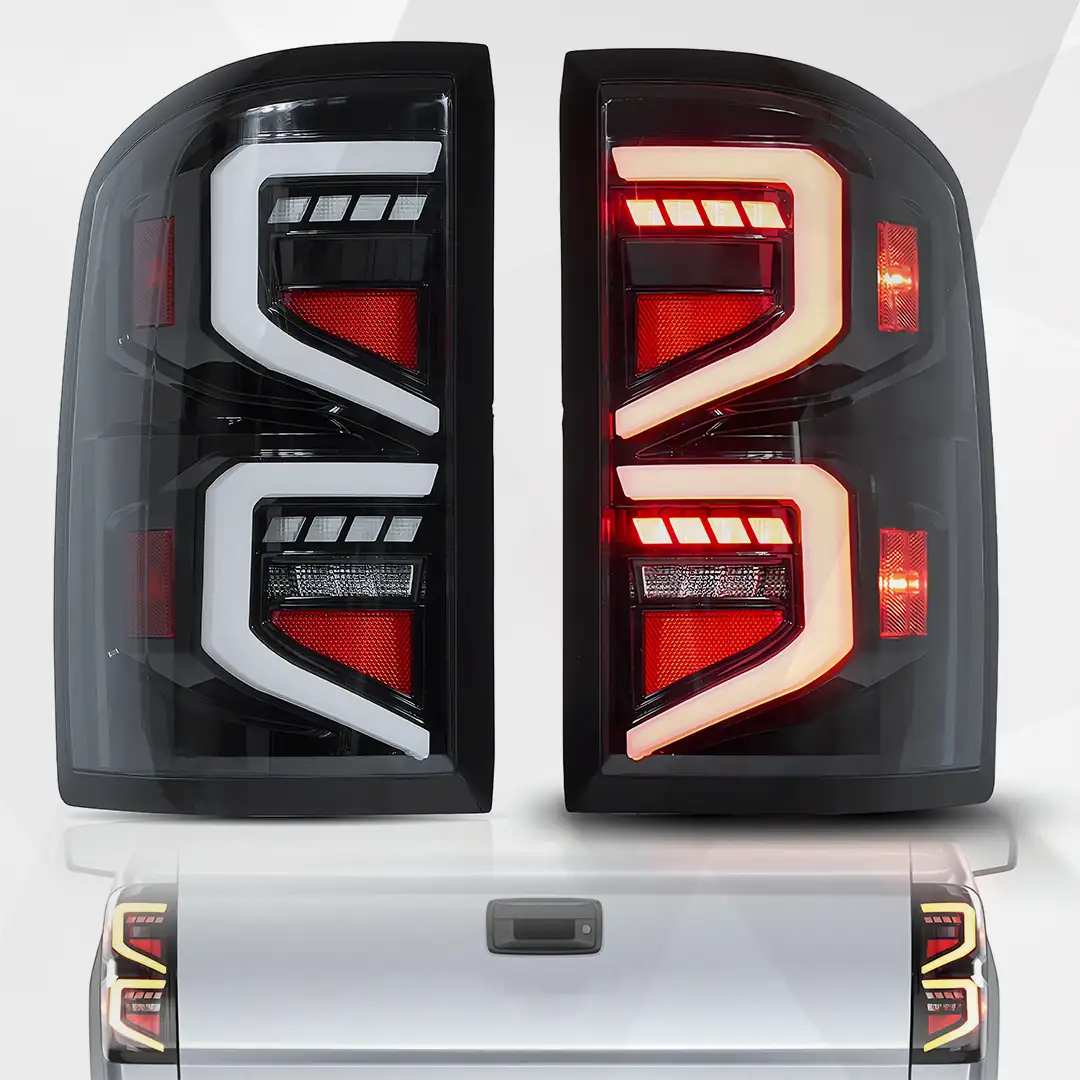 Chevrolet Silverado 2007-2013 Vland LED Tail Lights Clear