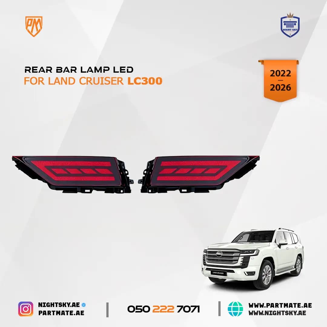 Toyota Land Cruiser LC300 LED Rear Bumper Lamp with Dynamic Turn Signal