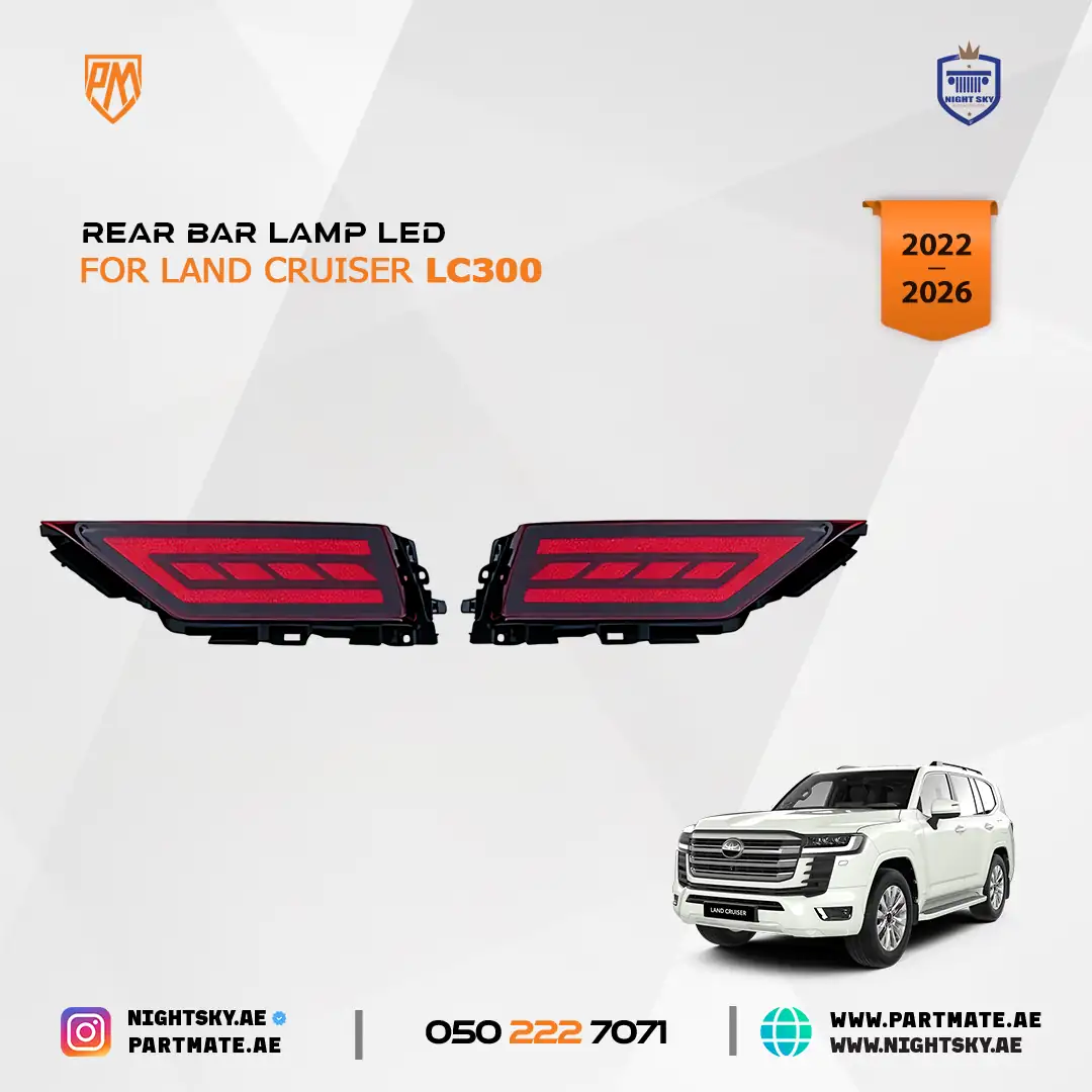 Toyota Land Cruiser LC300 LED Rear Bumper Lamp with Dynamic Turn Signal