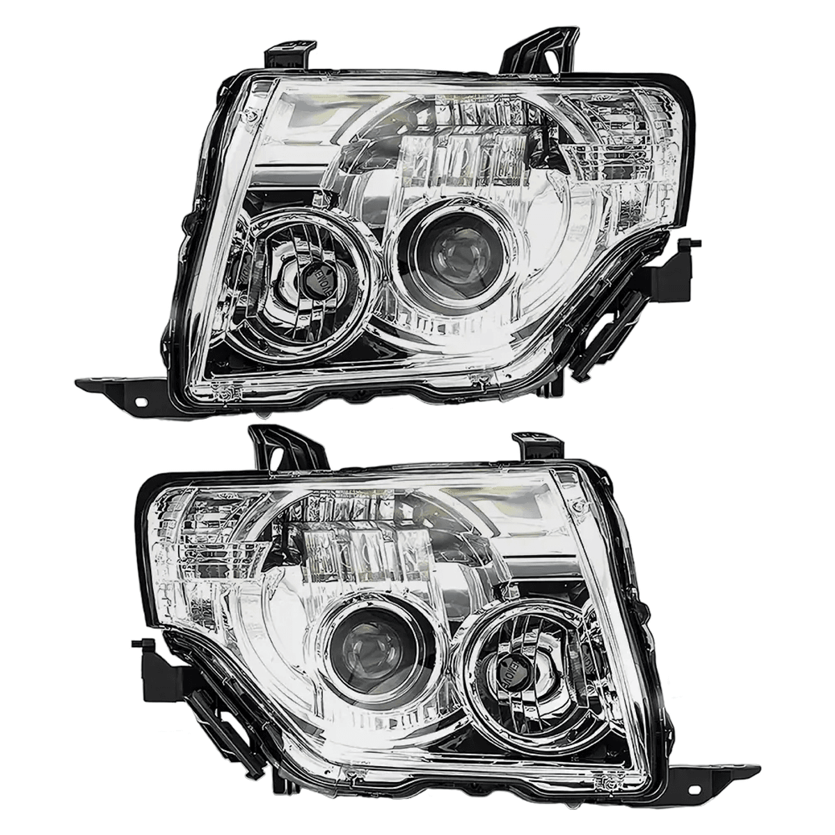 Mitsubishi Pajero 2007 Inside Chrome Headlights Set