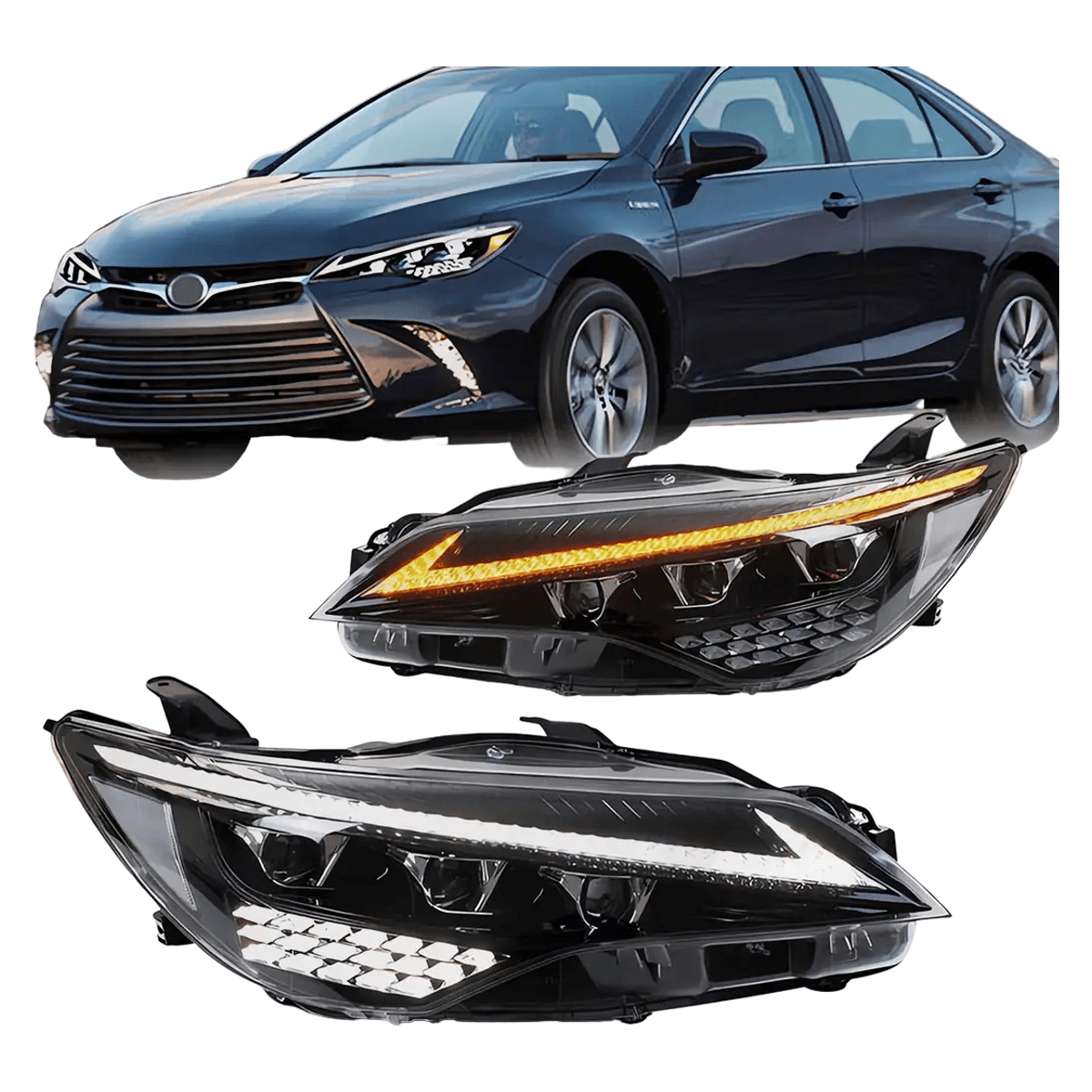 Toyota Camry LED Headlights with DRL Start-Up Animation 2015-2017