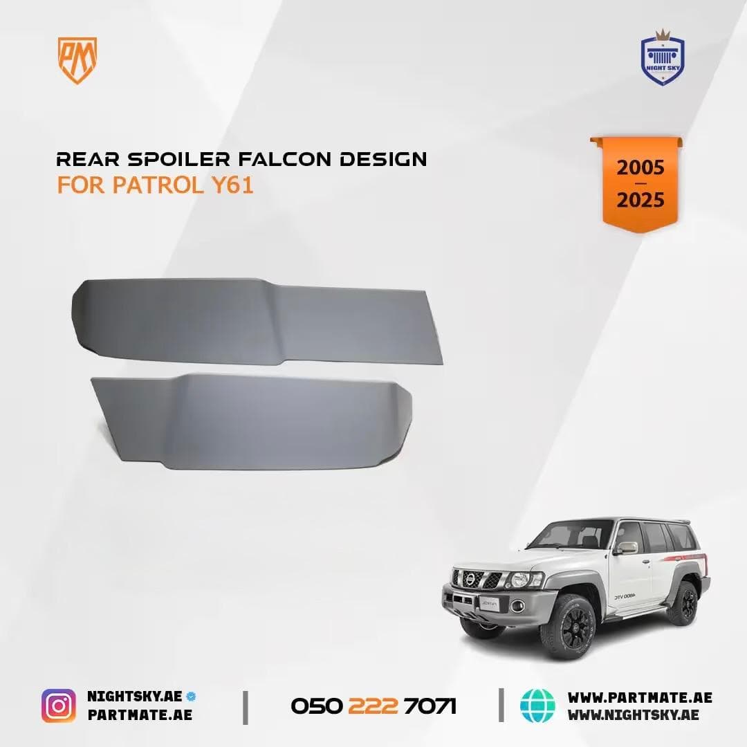 Product Name Nissan Patrol Y61 Falcon Design Rear Roof Spoiler 2005-2025