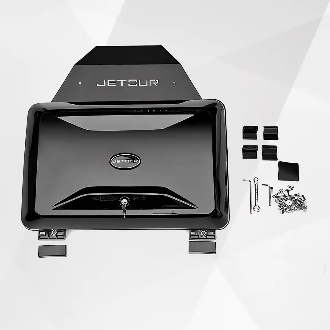 Black Roof Cargo Carrier Box for Jetour T2 (2023–2024) – Side Luggage & Tool Storage Box