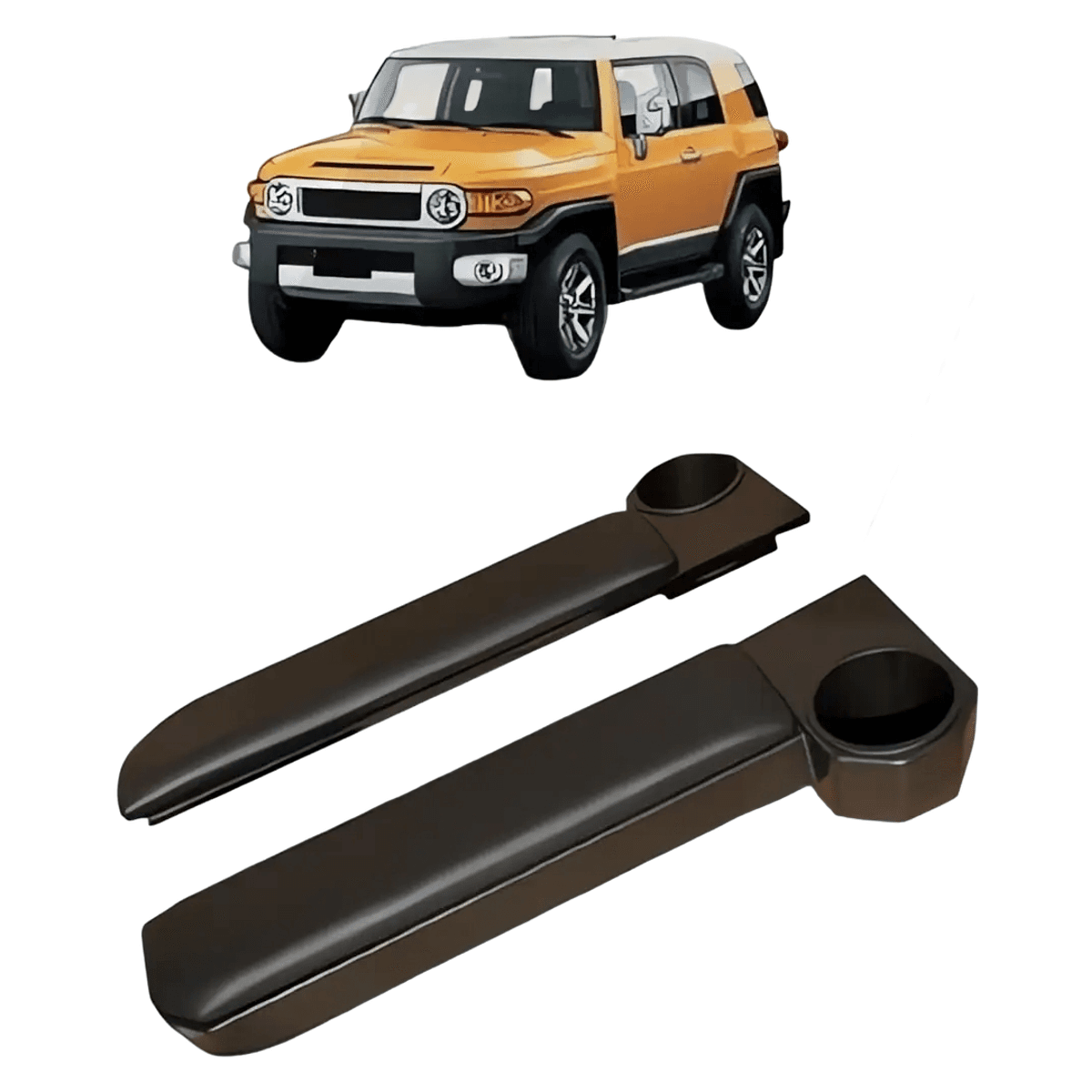 Toyota FJ Cruiser Universal Cup Holder & Armrest Black