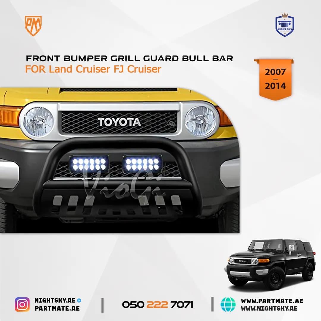 Toyota FJ Cruiser Front Bumper Grill Guard Bull Bar (2007-2021)