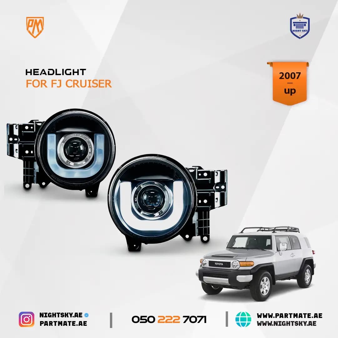 Toyota FJ Cruiser 2007-2014 Projector Headlights 3D DRL Black