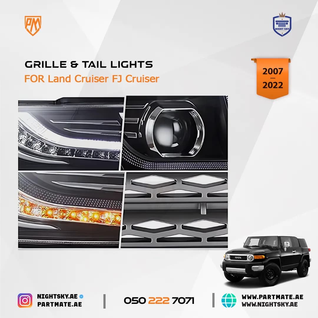 FJ Cruiser Head Lights, Grille & Tail Lights (Body Kit)
