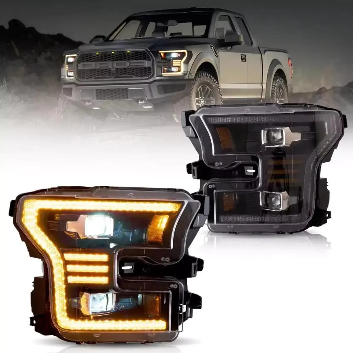 Ford F-150 Vland Dual Beam Projector Headlights (2015-2017)