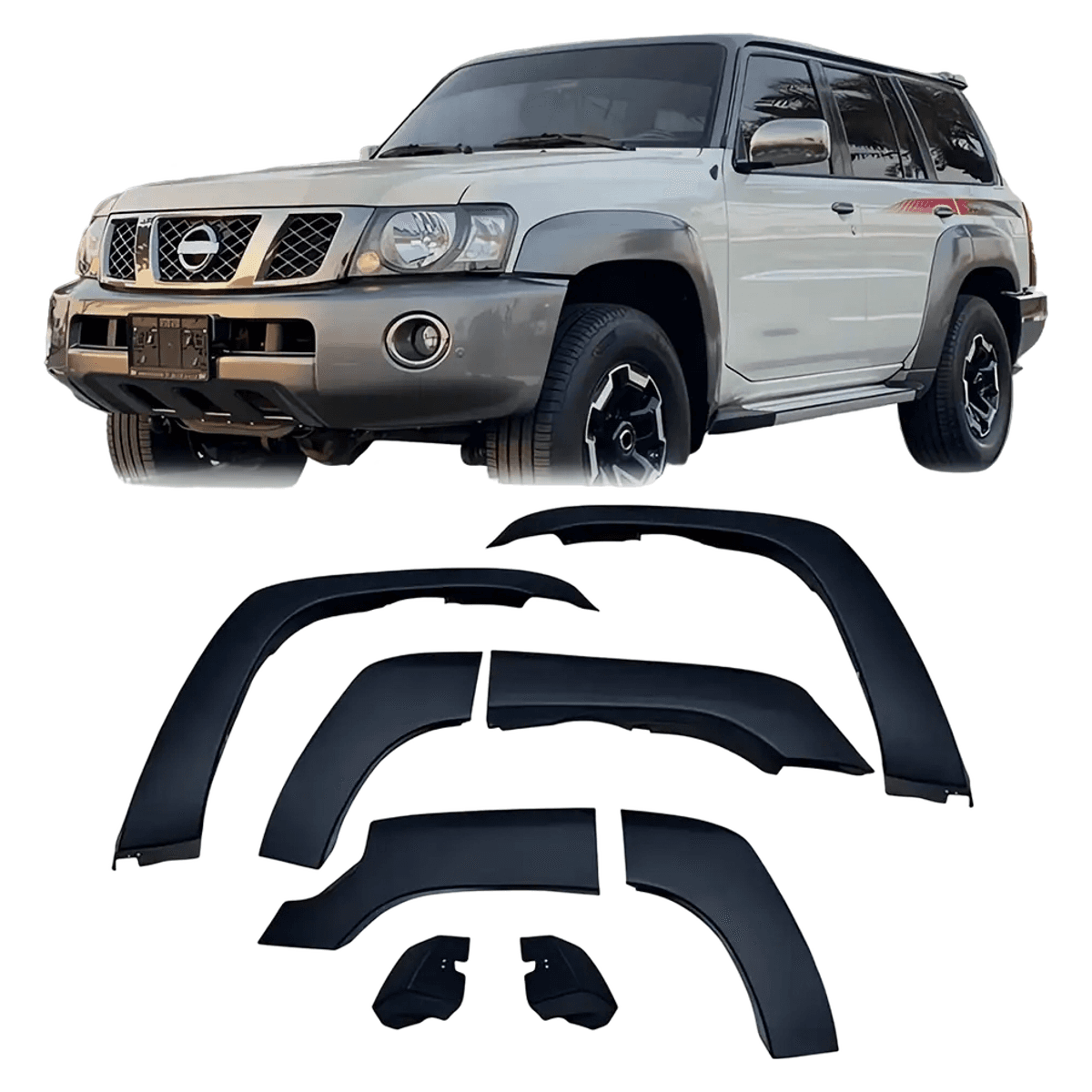 Nissan Patrol Y61 ABS Black Fender Flares Wheel Arch Kit
