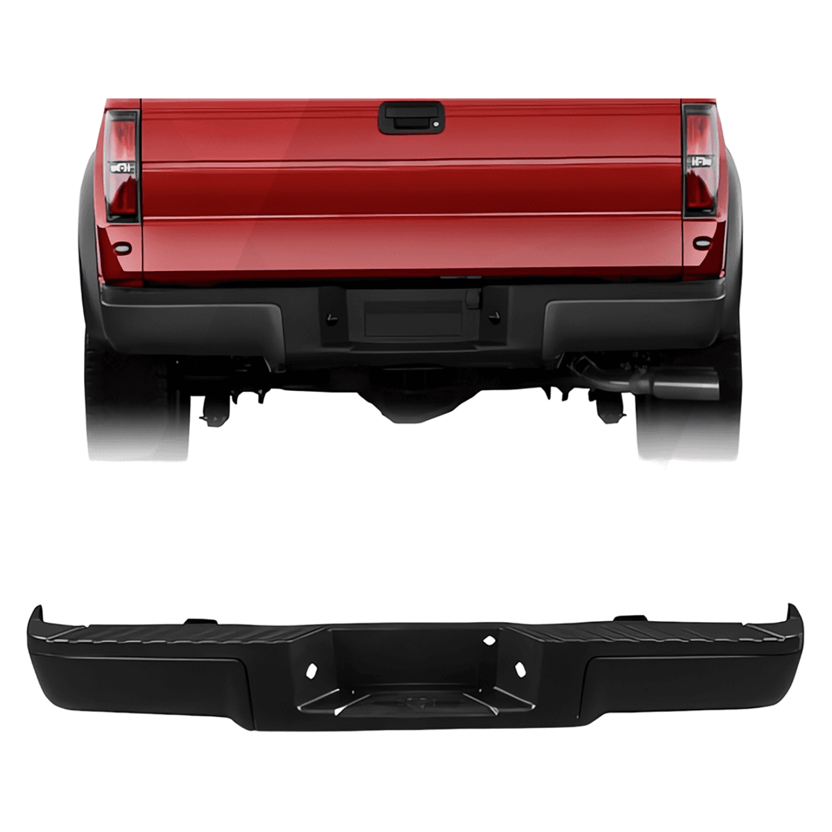 Rear Step Bumper for Ford F-150 2009-2014 – Black