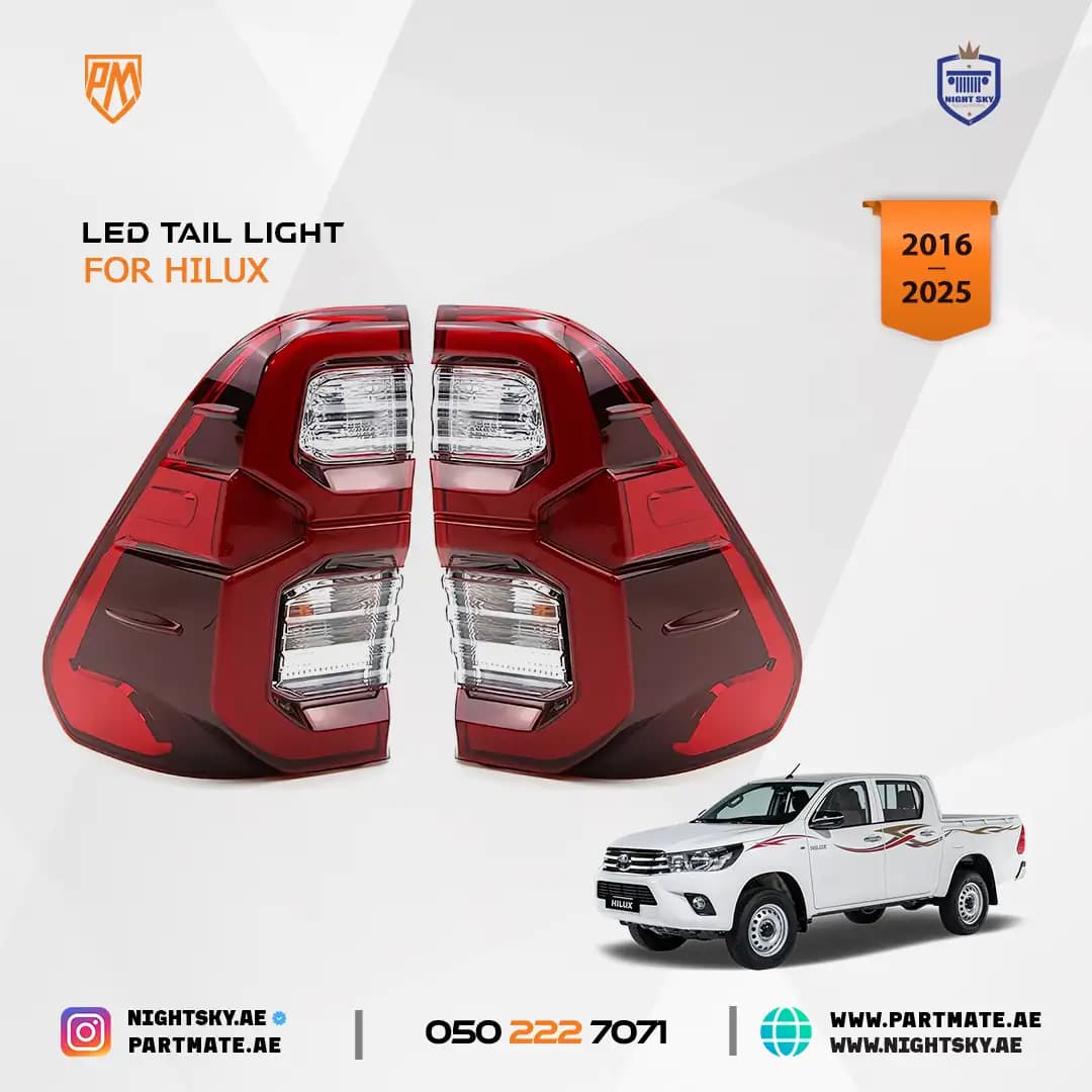 Toyota Hilux Revo LED Tail Light Red 2015-2022